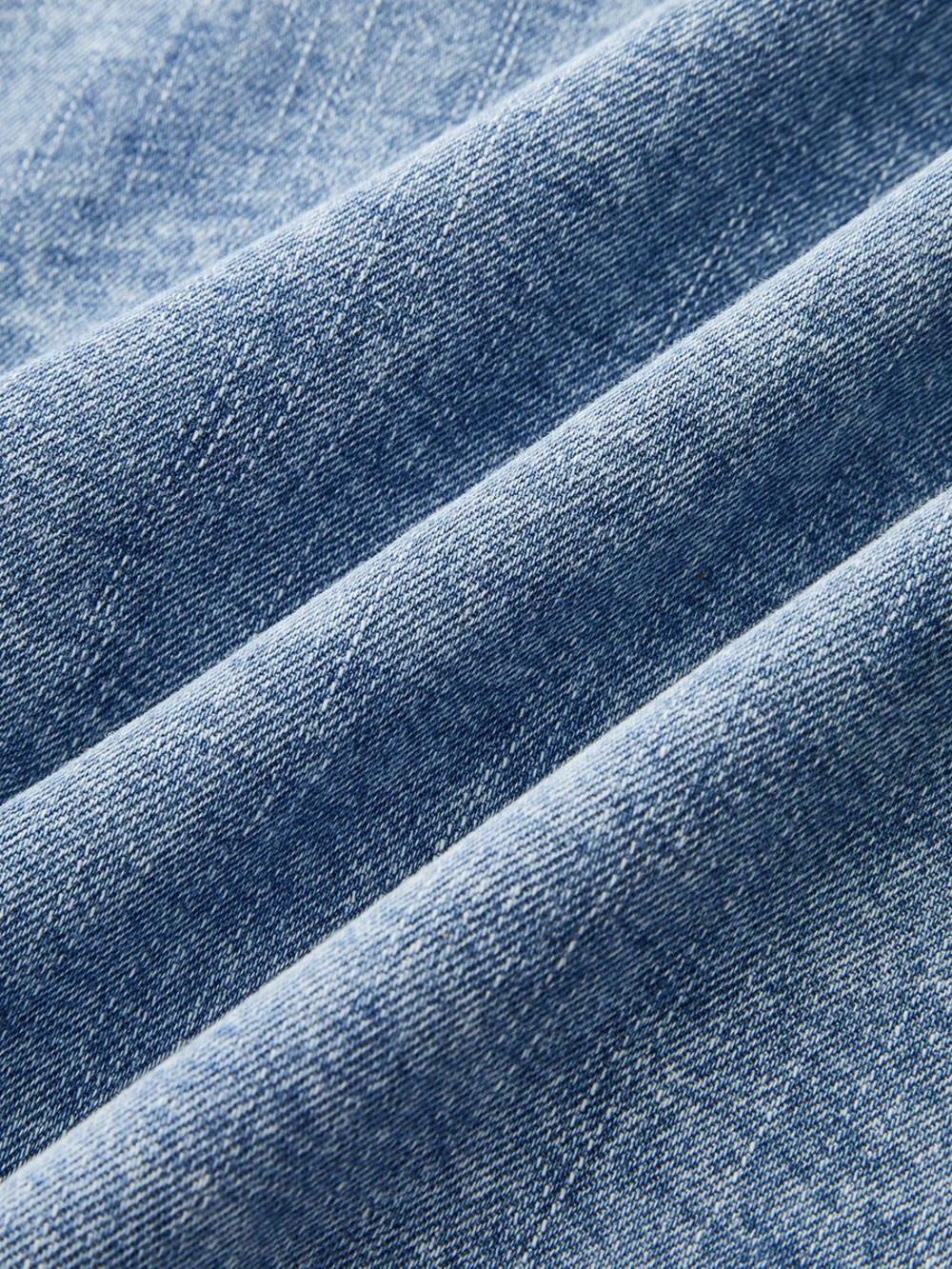 Commense Tie Neck Sleeveless Denim Shirt - Picture 4 of 11